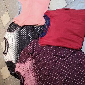 NEW LOT 4 CUDDLDUDS LONG SLEEVED SHIRTS TOPS WOMENS L